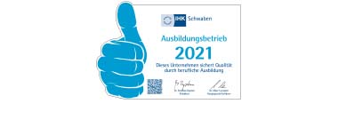 Logo: IHK Schwaben Logo: IHK Schwaben – Ausbildungsbetrieb 2021