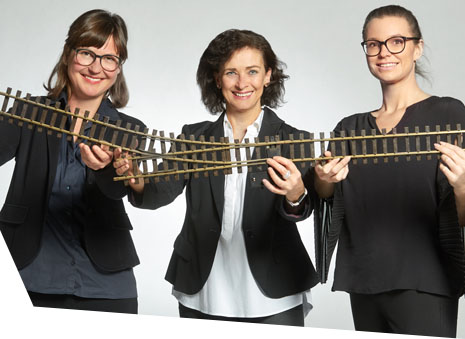 TRAIN-Projektleiterinnen, Wert, Engagement Inhaltsbild: Die TRAIN-Projektleiterinnen symbolisieren den Wert Engagement